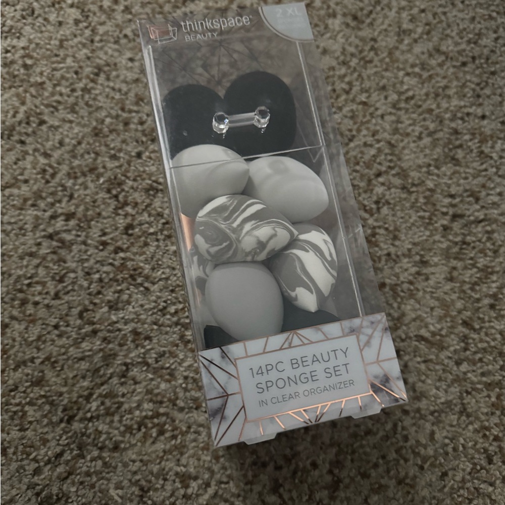🆕 14PC Beauty Sponge Set - Black, White, Gray